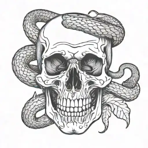 Skull And Snake