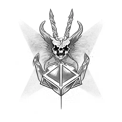 Deathly Hallows Symbol With Wands And Flowers