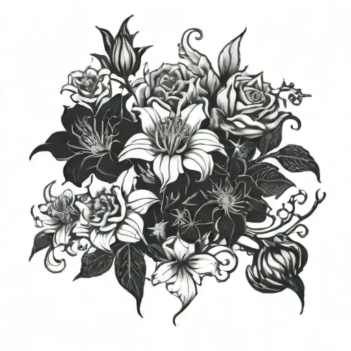 Gothic Flowers Growing Inside