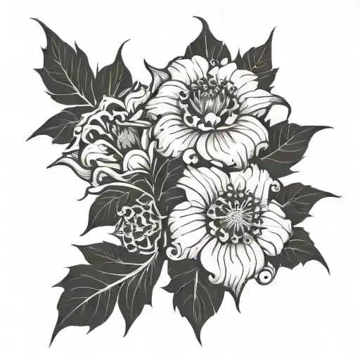 Gothic Flowers Growing Inside Symbolizing