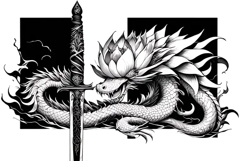 Dragon Lotus Sword Wrapped