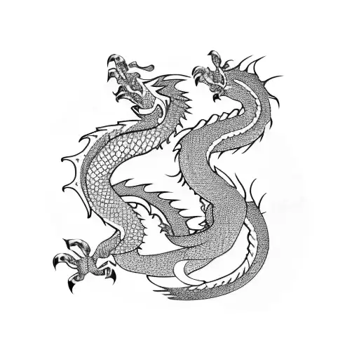 Dragon With Cherry Blossoms