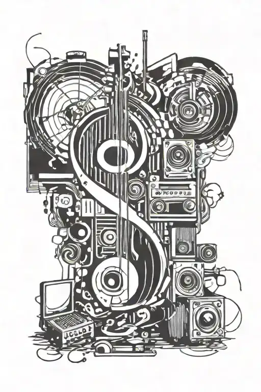How Music Looks Created On A Computer But Freely Swirling With The Blocks The Music Is Made With