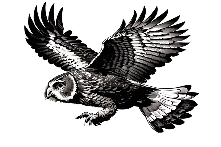 Owl Flying