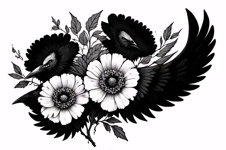 Raven Wings Marigolds