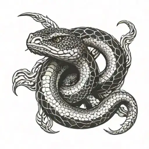 Thrishul And Snake Wrapped