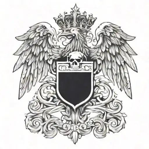 Brd Coat Of Arms With Eagle And Skull