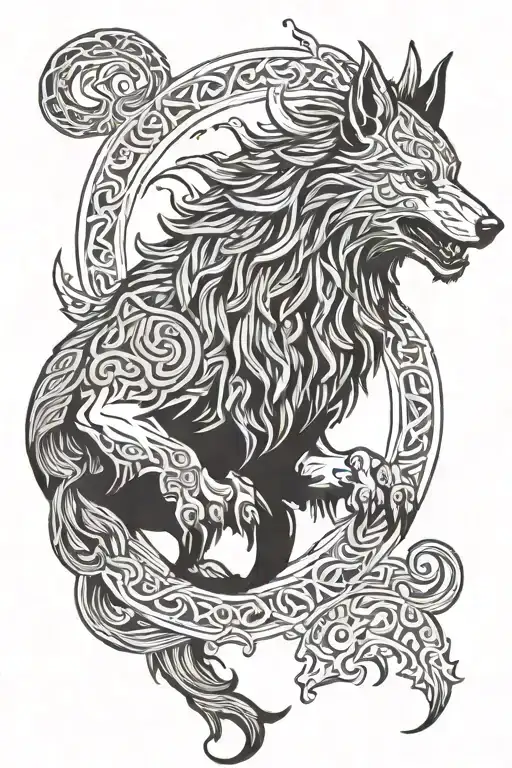 Vikings Fenrir Viking Norse Wolf