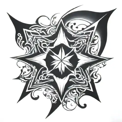 Ninja Star With Princess Relfection