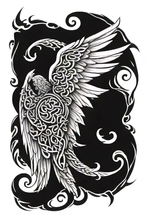 Celtic Angel Wings Spread