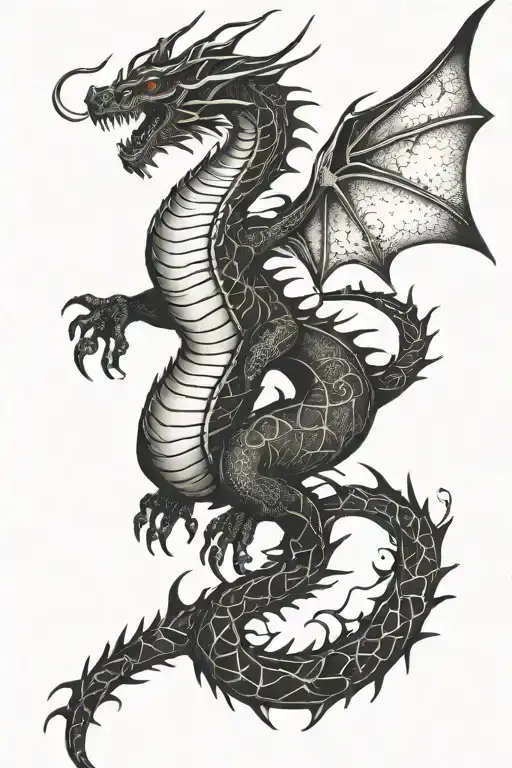 Tall Dragon Flying