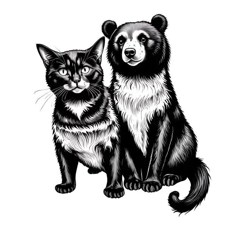 Bear And Cat Menialism