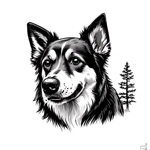 Dog In The Forest Looking North