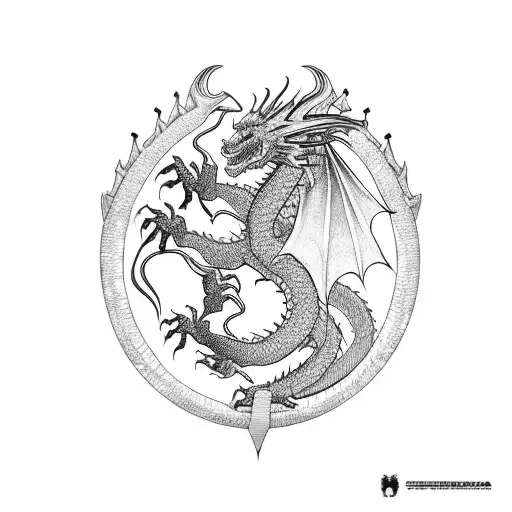 Dragon In A Kendo Stance