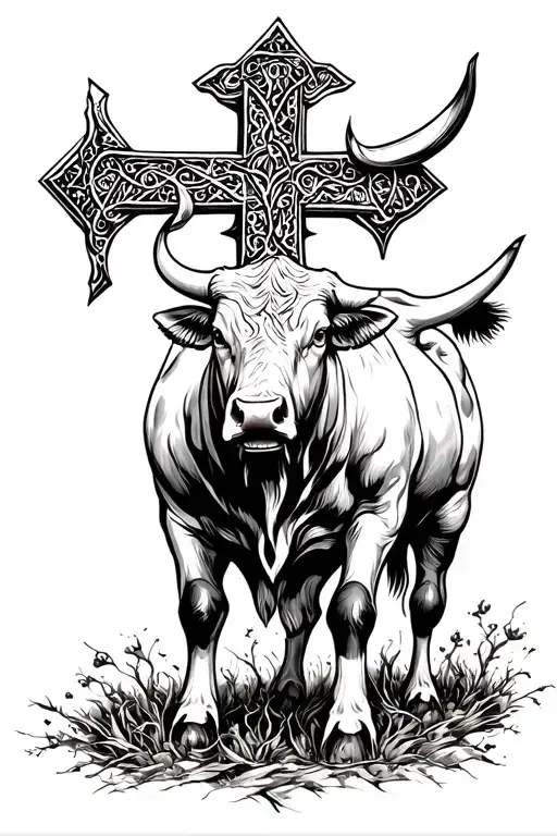 Bull With An Occitan Cross