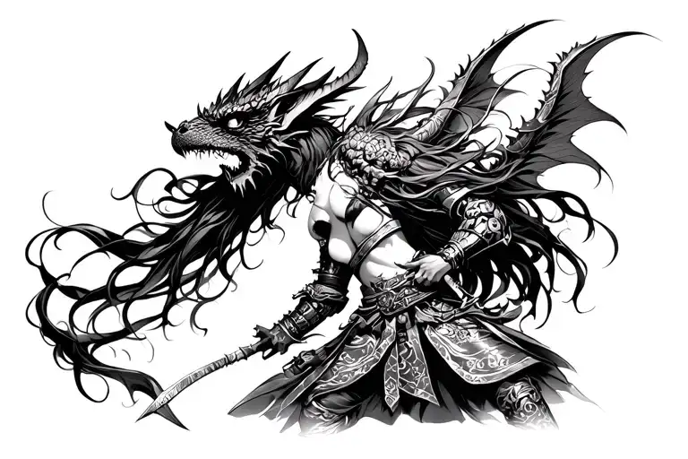 Japanese Female Gargoyle Warrior