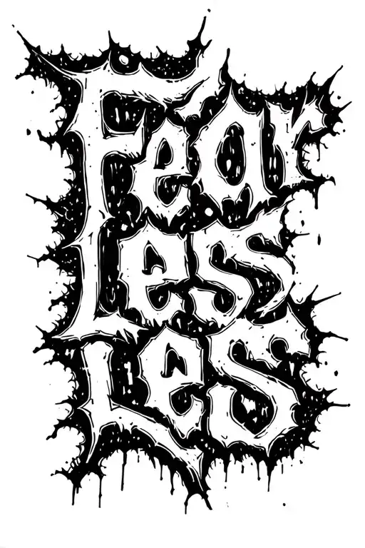 The Word Fear Scratched Out Exposing The Word Less