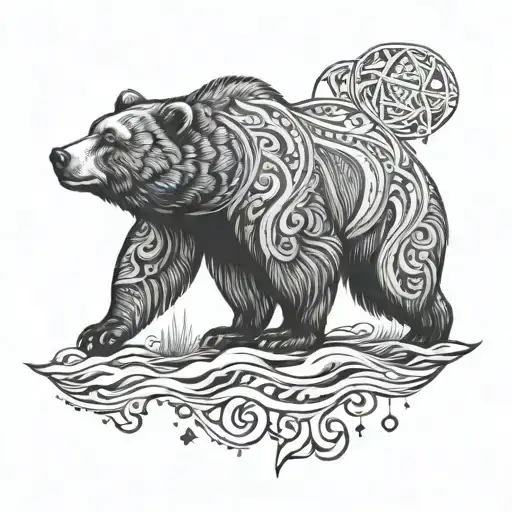 Bear With Ursa Major In Norse