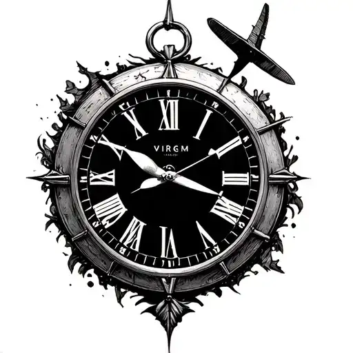 Virgem Clock And Sign Planes