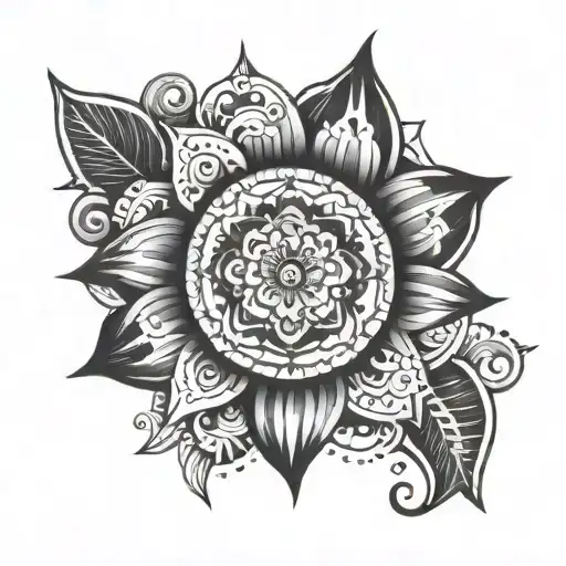 Tattoo Sketch Mandala Design