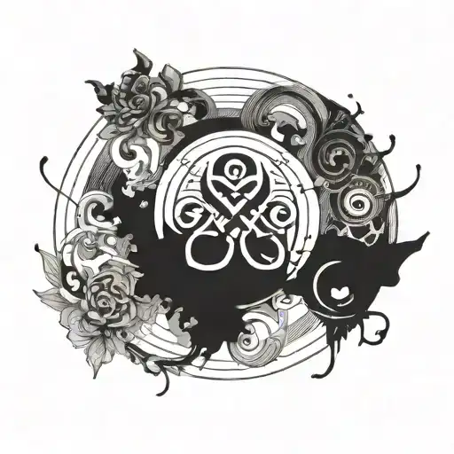 Place The Infinite Symbol As If It Was Interjecting Or Cutting The Circle