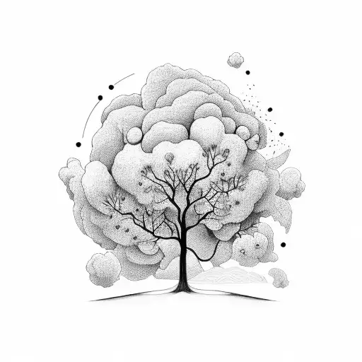 A Surreal Composition Of A Camera Merging With A Blooming Tree