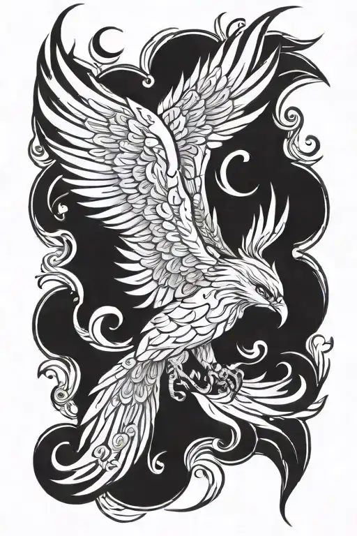 Phoenix Full Sleeve Tattoo Design