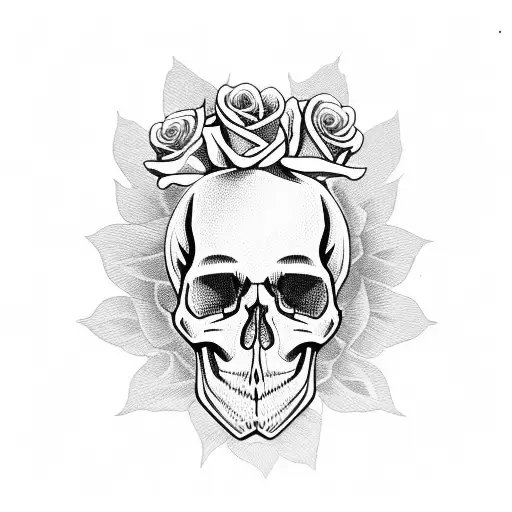 Skull With Roses