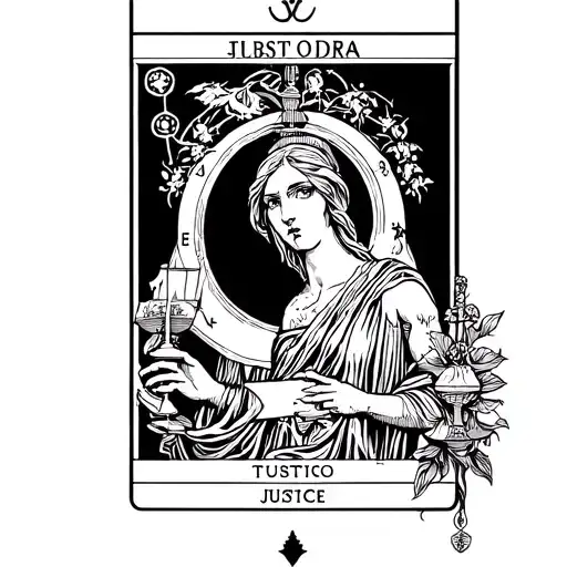 Justice Libra Tarot Card