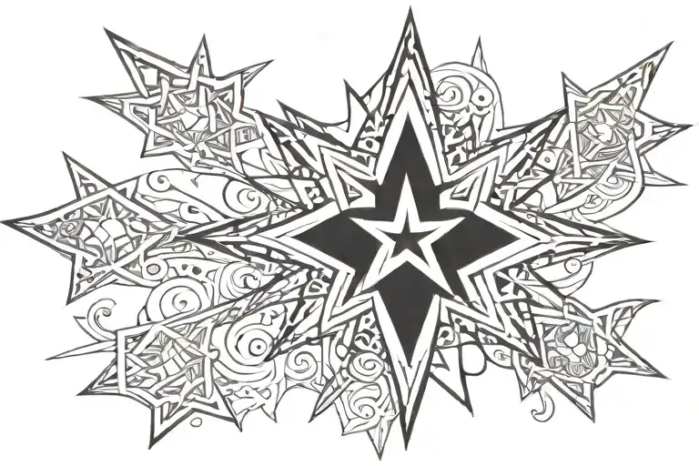 Nine-pointed Star On The Torso