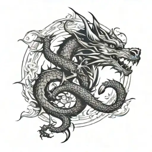 P' And 'W'worked Out In A Dragon
