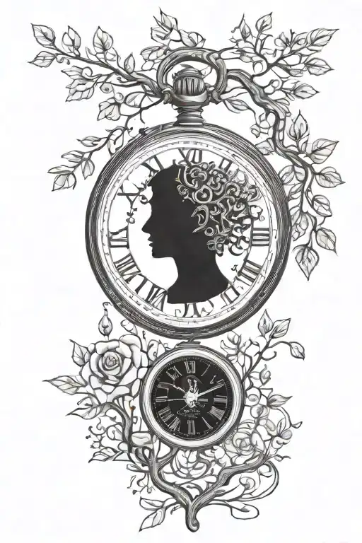 Pocket Watch And Tree Of Life