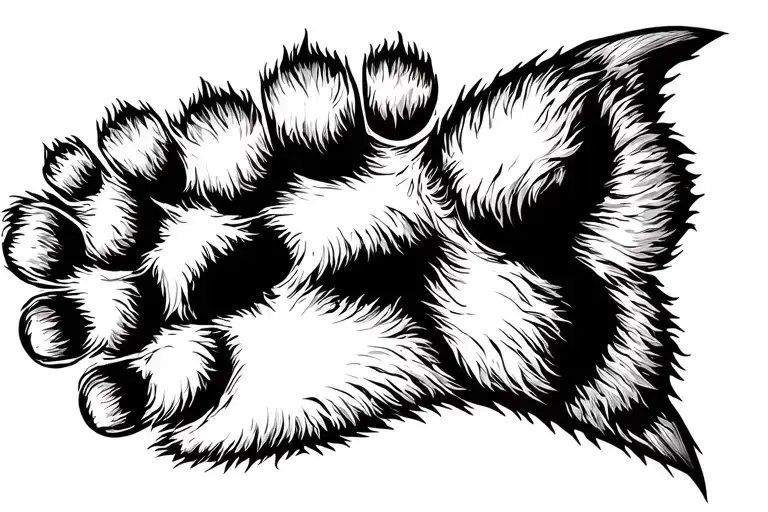 Wolf Paw Print