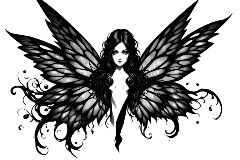 Gothic Fairy Wings Spread