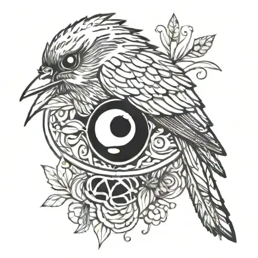 Bird With No Eyes Holding Eye