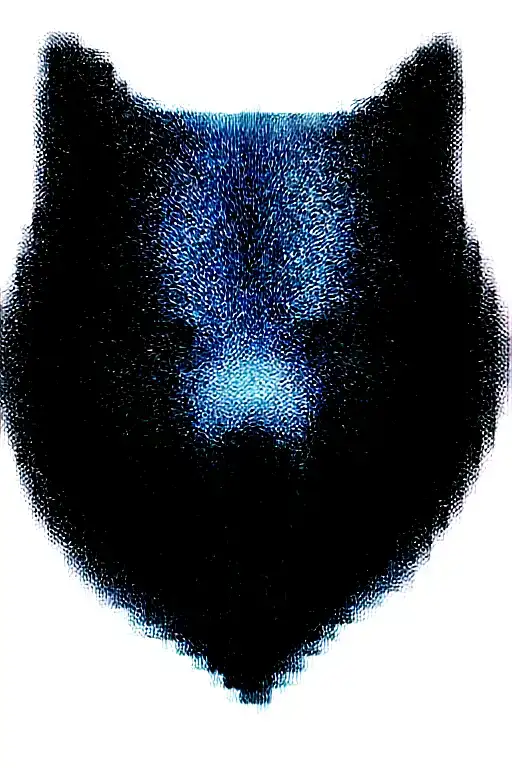 Growling Wolf Face And Realistic Rocky Mountains Inside