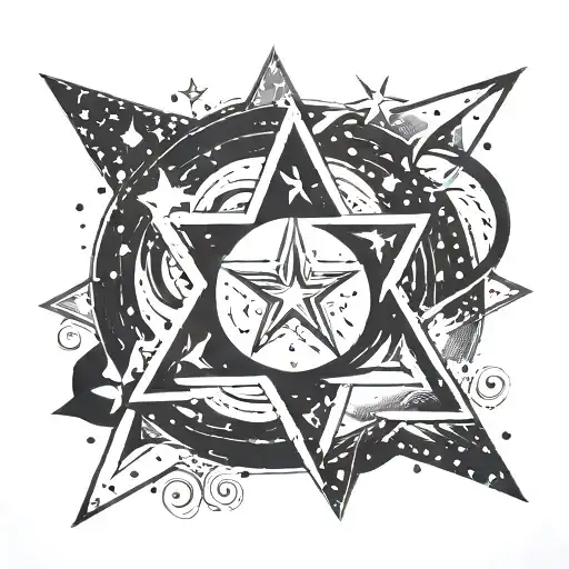 Dark Hole Push Stars With Word Caos Above This