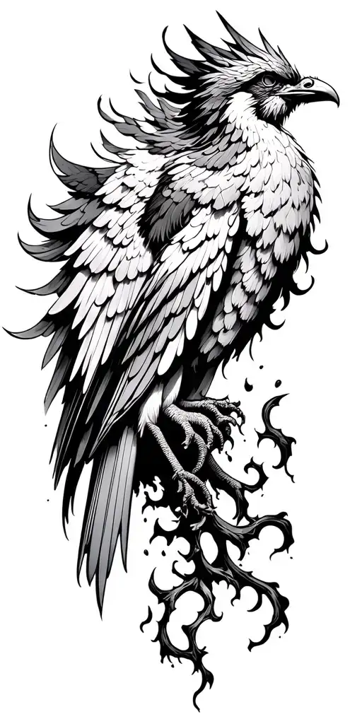 Phenix Bird Rising From The Ashes