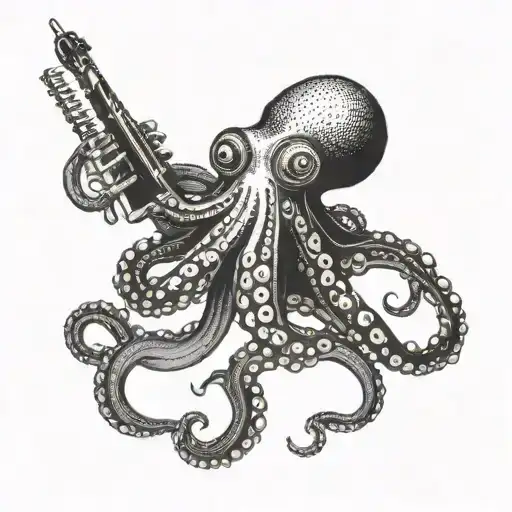 Octopus Holding Drumsticks Crossed