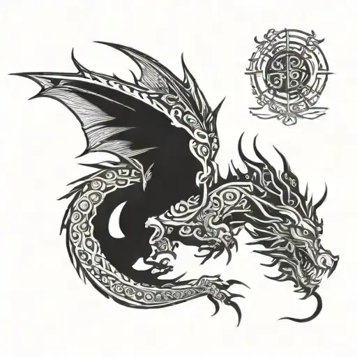 Dragon Tattoo Back Closure