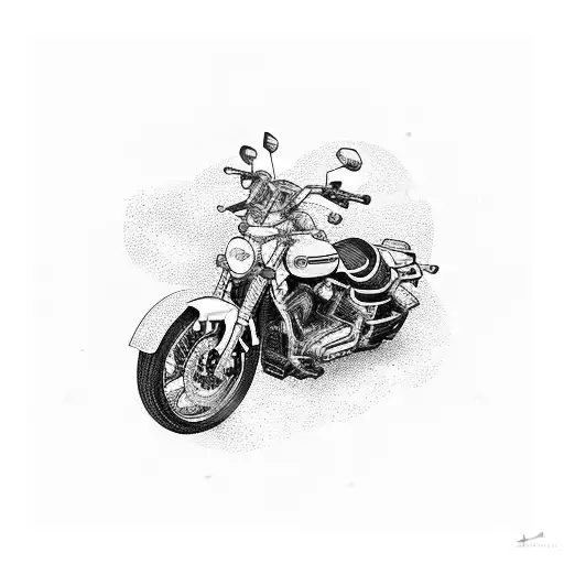 Motorcycle Riding Through A Mountain Range