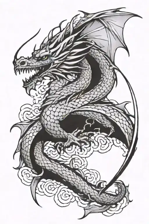 Dragon With A Spear Instead Of A Tail