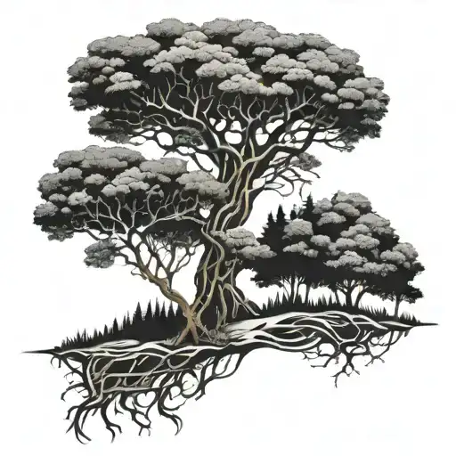 Tree Of Life In A Forest Scene