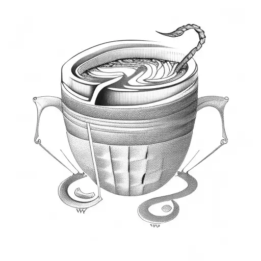 Scales Of Justice Holding A Coffee Cup