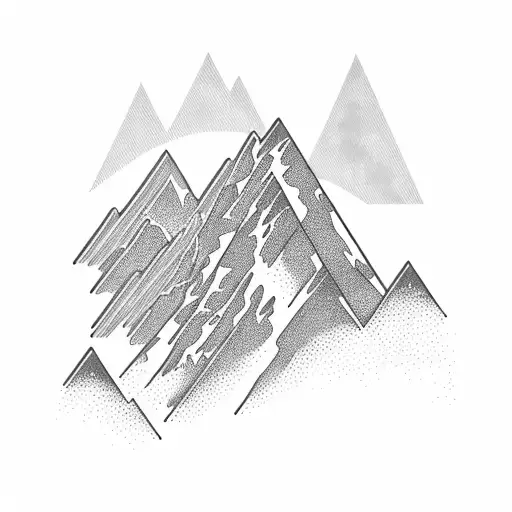 A Mountain Peak With A Winding Trail Representing Trekking