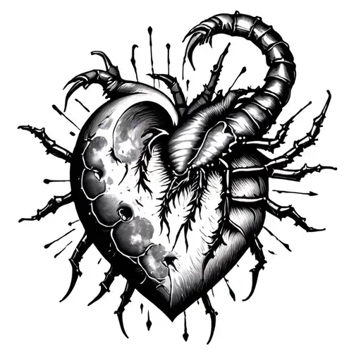 Moon Heart Scorpio Zodiac