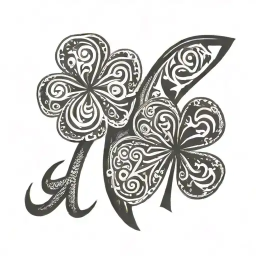 Four Leaf Clover With Letters A J O Z Characters Incorporated