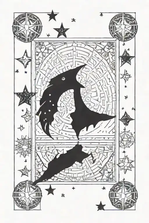 Annubis Facing Forward With Stars In The Background