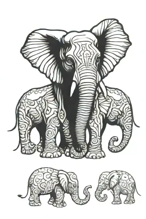 3 Headed Elephant Head