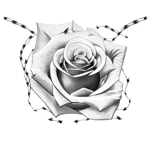 Rose With Barbed Wire